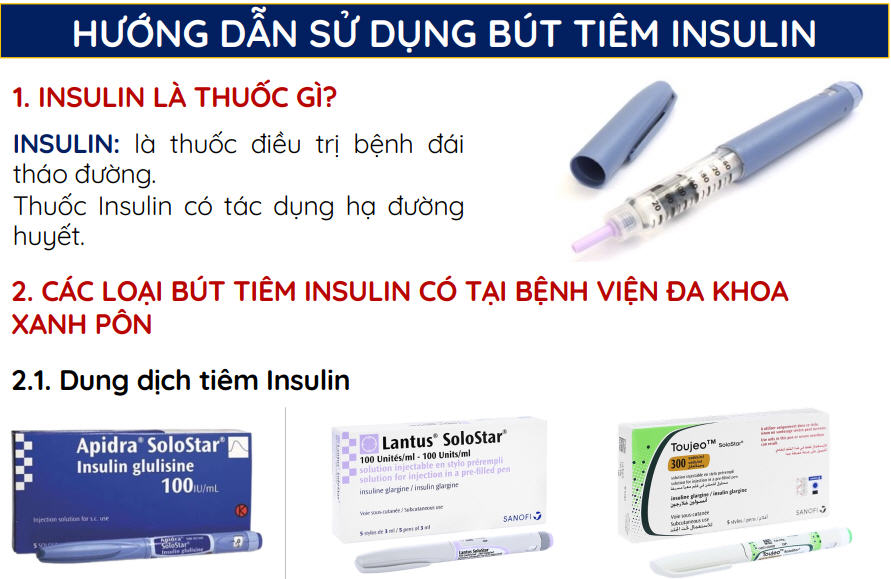 HƯỚNG DẪN SỬ DỤNG BÚT TIÊM INSULIN