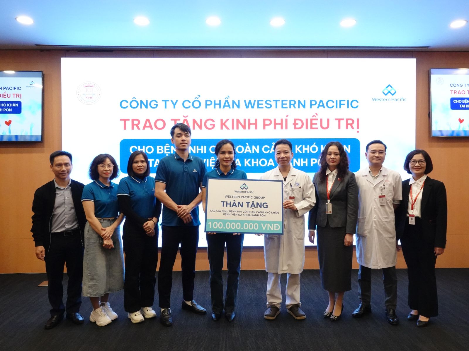 BVĐK Xanh Pôn phối hợp Công ty Cổ phần Western Pacific tổ chức chương trình trao quà cho bệnh nhi đang điều trị tại bệnh viện