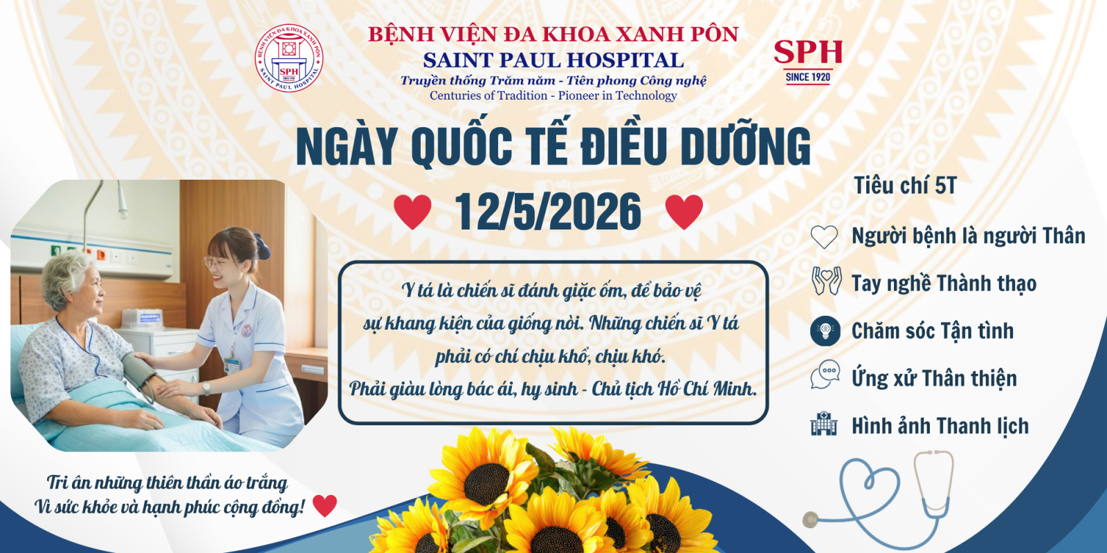 Kỷ niệm 61 năm Ngày Quốc tế Điều dưỡng 12/5 (12/5/1965 – 12/5/2026)
