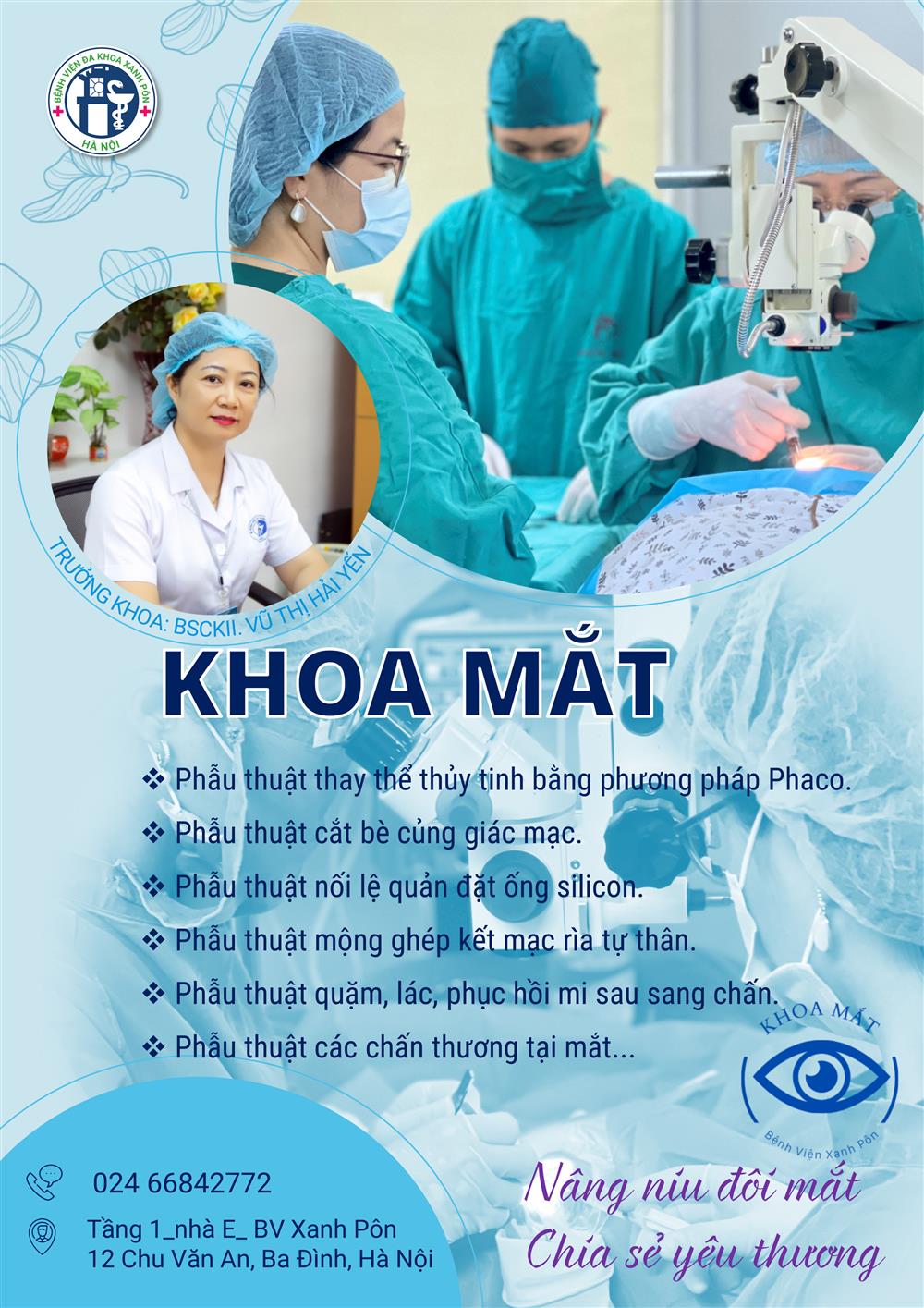 KHOA MẮT - BỆNH VIỆN ĐA KHOA XANH PÔN